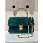 Zöld-arany karácsonyi táska