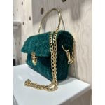 Zöld-arany karácsonyi táska