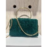 Zöld-arany karácsonyi táska