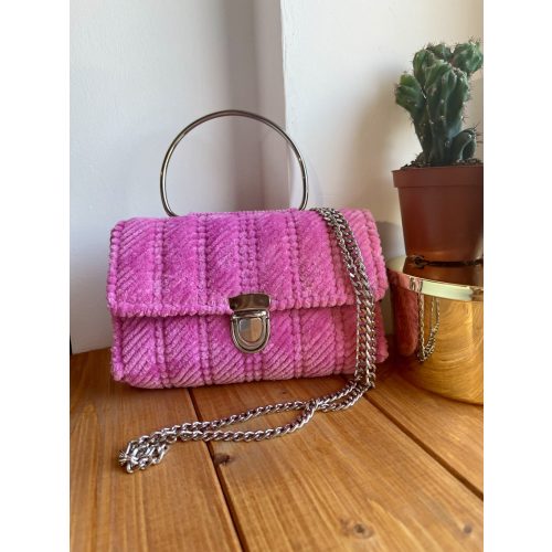 Mályva plüss táska