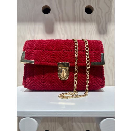 Bordó-arany karácsonyi táska